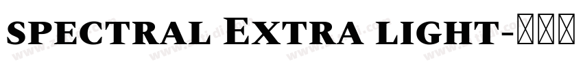 spectral Extra light字体转换